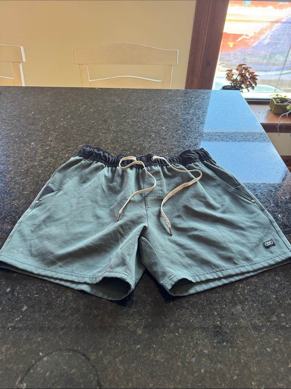 Leg3nd - Olive Green - Athletic Drawstring Shorts